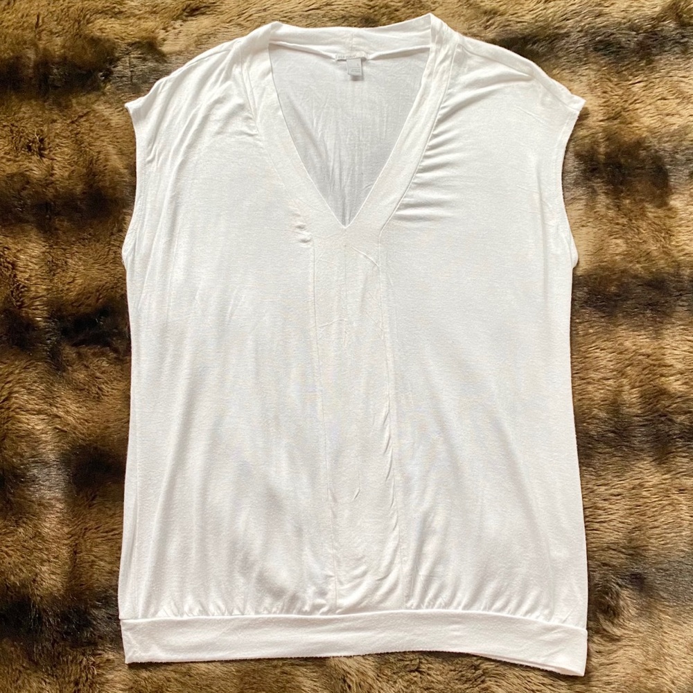Old Navy Long Line Sleeveless Blouse White Size Large